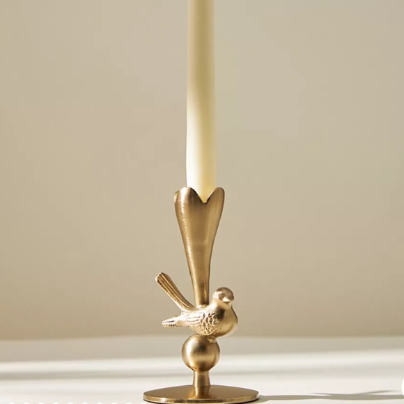 Anthropologie "Marizia Sparrow Candleholder in Bronze" - Picture 1 of 5